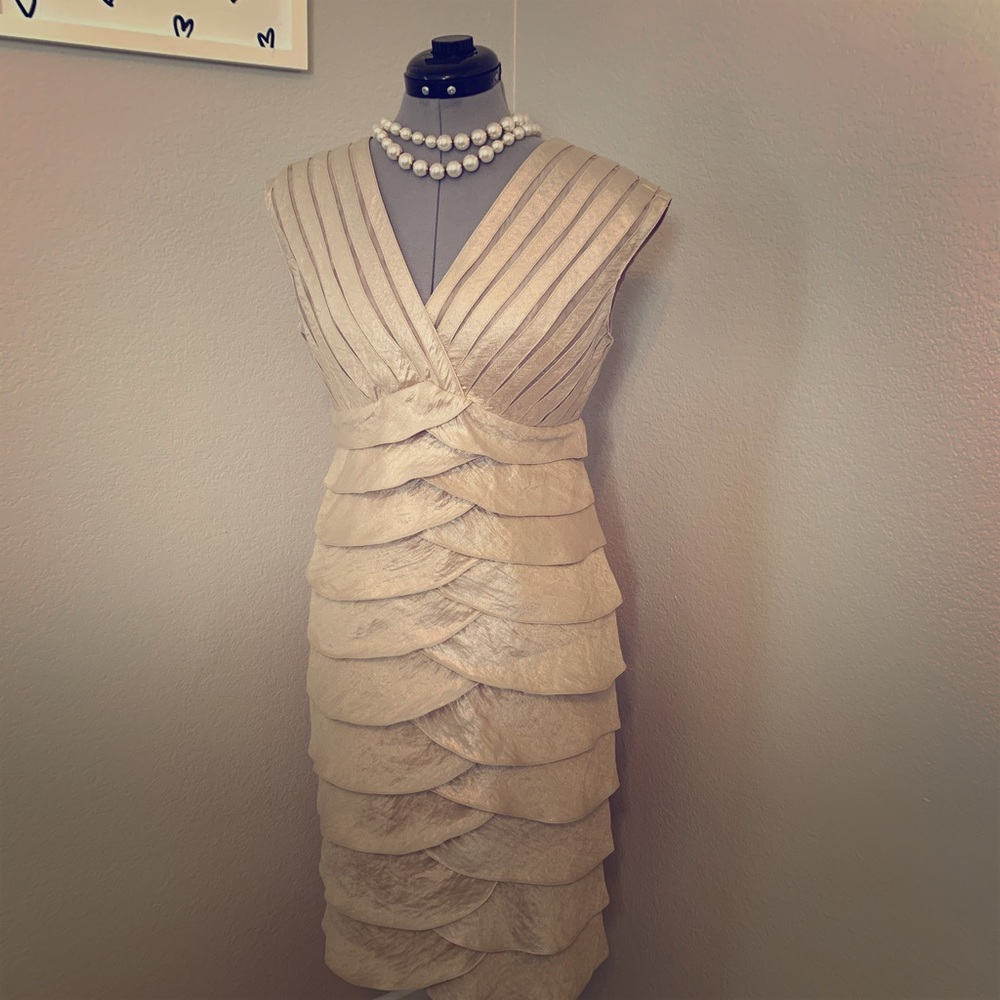 Pleated Glamour Classic Silhouette Dress